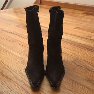 Brown Suede Boots.